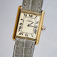 Cartier Vintage Tank Must Vermeil Gold Plated Silver  / yellow Dial