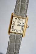 Cartier Vintage Tank Must Vermeil Gold Plated Silver  / yellow Dial