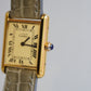 Cartier Vintage Tank Must Vermeil Gold Plated Silver  / yellow Dial
