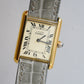 Cartier Vintage Tank Must Vermeil Gold Plated Silver  / yellow Dial