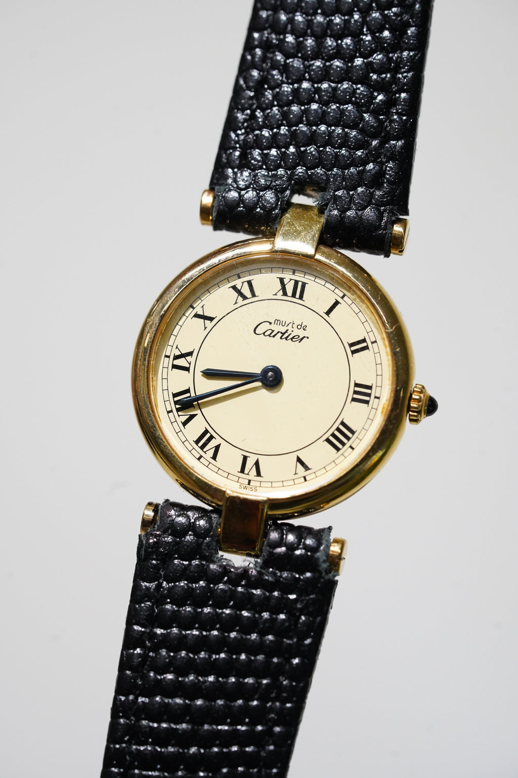 Cartier Vintage Vermeil Gold Plated Silver  / yellow Dial