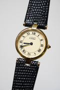 Cartier Vintage Vermeil Gold Plated Silver  / yellow Dial