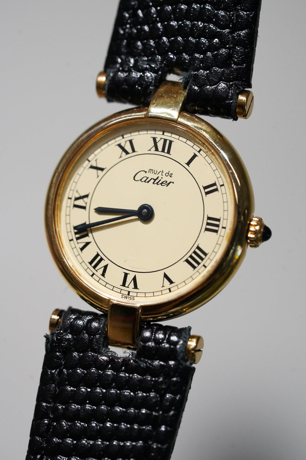 Cartier Vintage Vermeil Gold Plated Silver  / yellow Dial