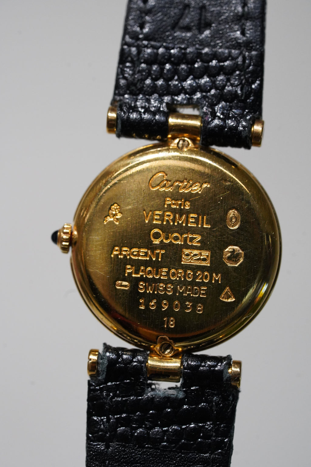 Cartier Vintage Vermeil Gold Plated Silver  / yellow Dial