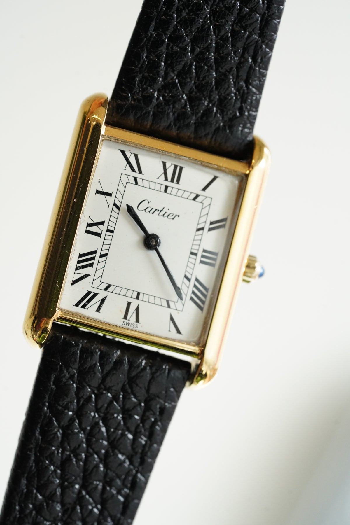 Cartier Vintage Tank Must Vermeil Gold Plated Silver