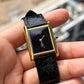 Cartier Vintage Tank Must Vermeil Gold Plated Silver  / Black Dial