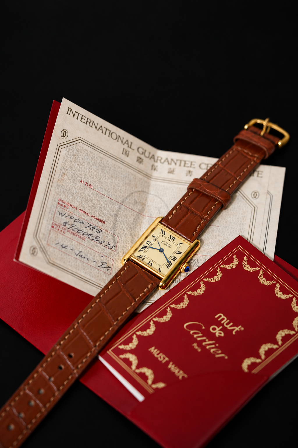 Cartier Vintage Tank Must Vermeil Gold Plated Silver / yellow